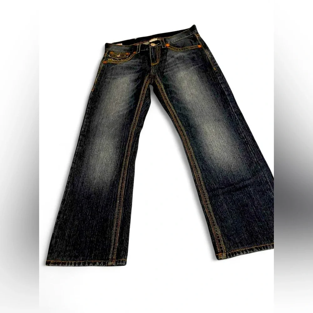 True Religion Black Straight Jeans Timeless Style